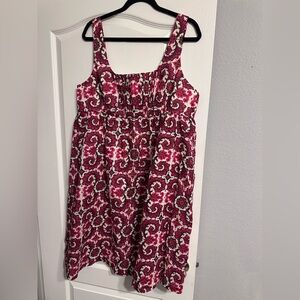 New York & Company Pink and White Floral Dress Size 18